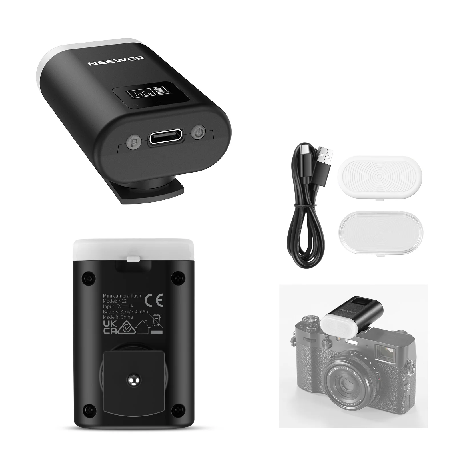 Speedlite Flash External - NEEWER N12 Mini Flash Externo Compacto