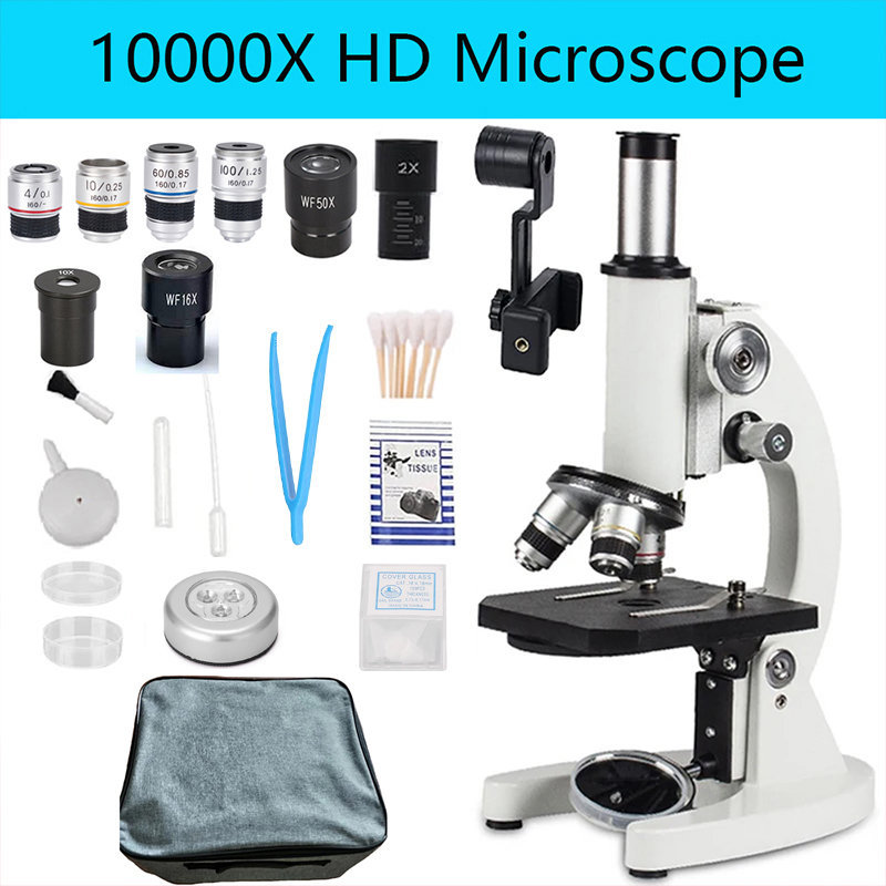 Photography University - Microscopio biológico óptico 40-10000X gran aumento