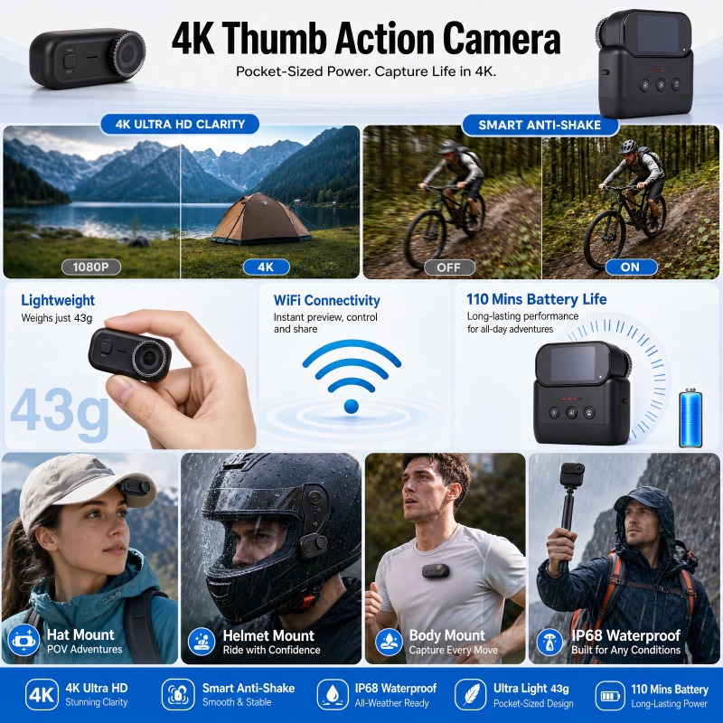 Cámara Deportiva APEX Action 4 - Camera Bag Waterproof reseña y precio