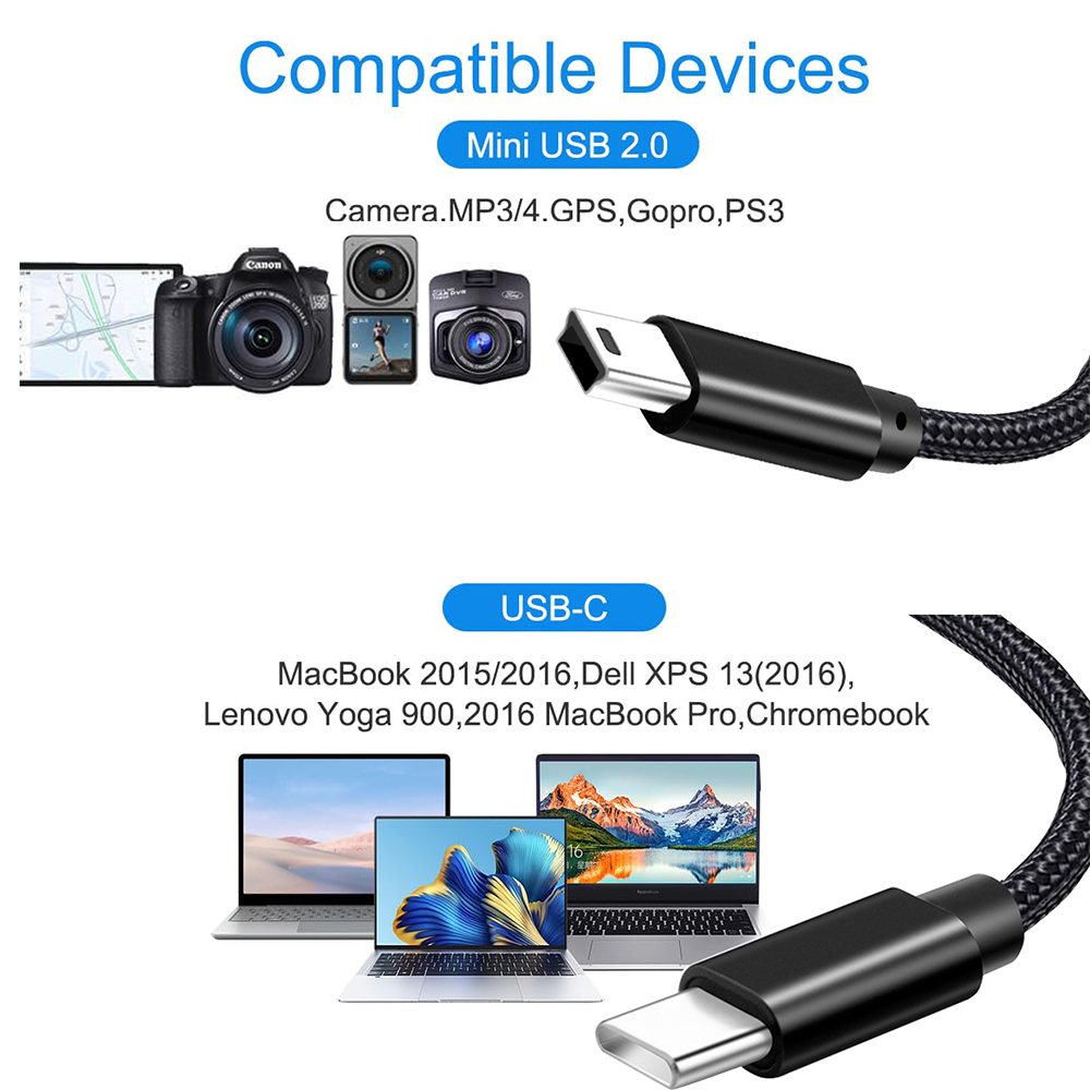 Cable USB Tipo C a Mini USB, C - Photograph Mp3 reseña y precio