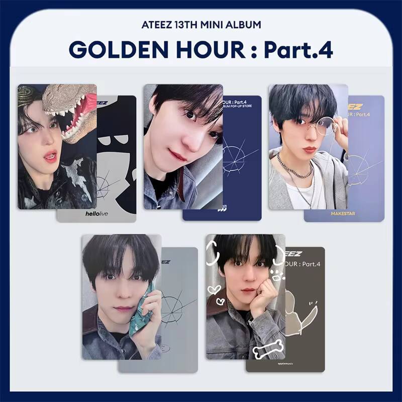 Kpop ATEEZ 5 piezas/set GOLDEN - Photography News reseña y precio
